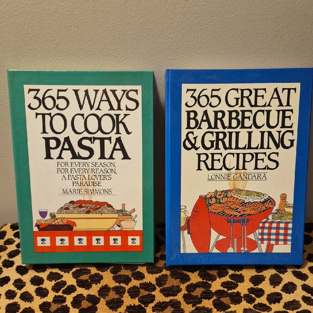 365 Ways to Cook Pasta and Barbecue & Grilling Recipes Book Set